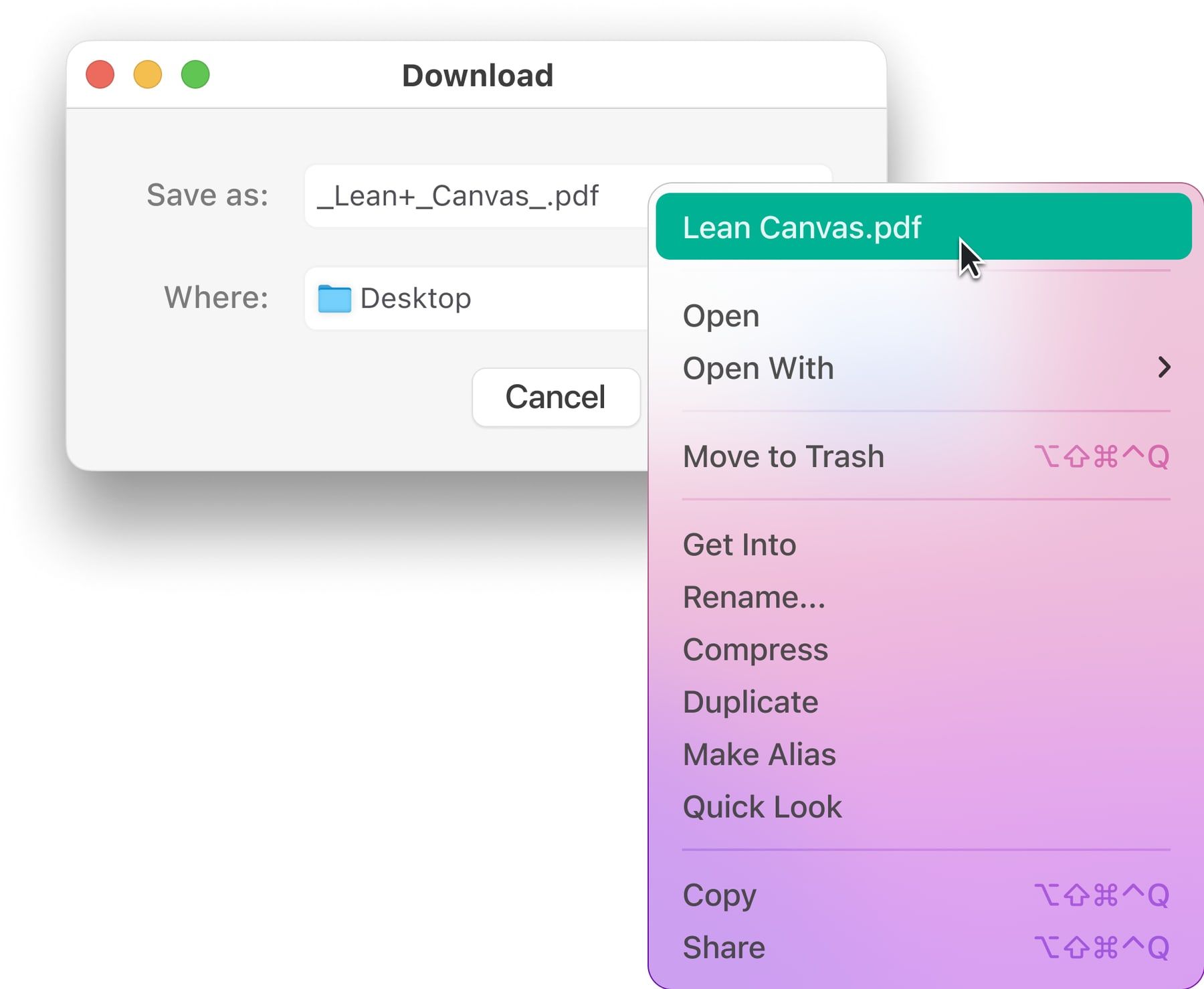 The Fyle rename interface converting a raw download filename into a readable, structured name