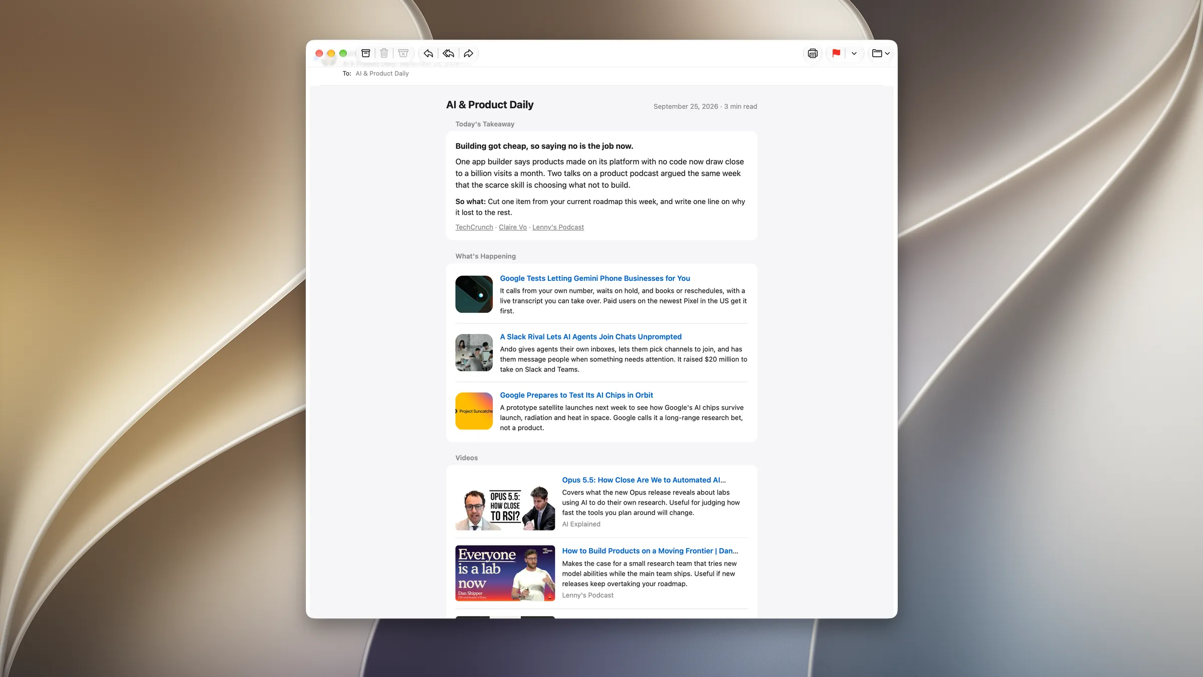 AI & Product Daily project work, shown full width