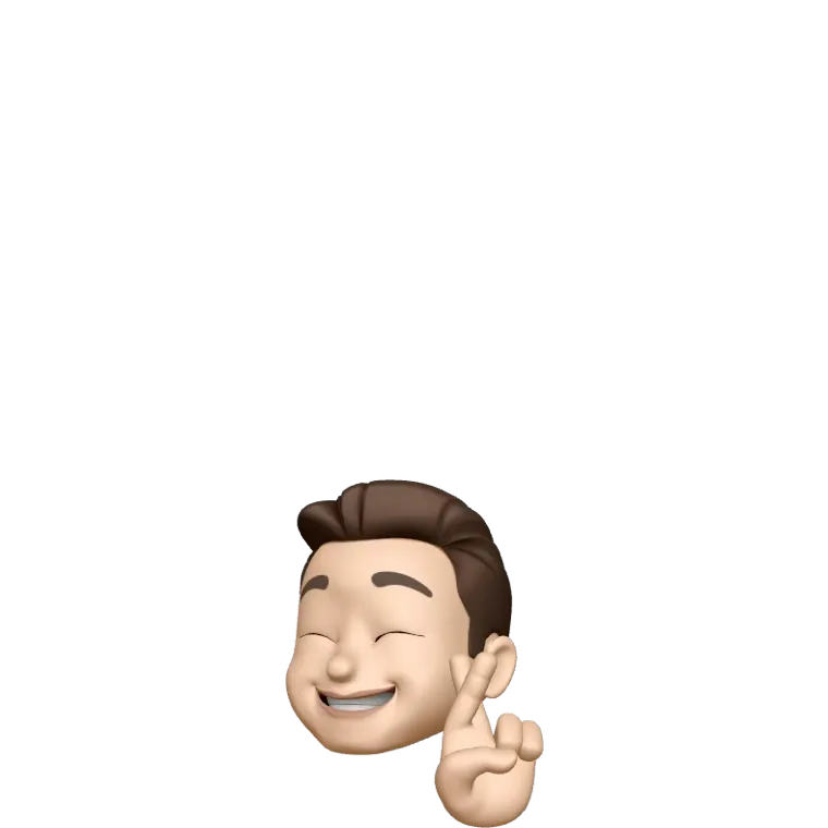 Calvin Iwata Memoji, laughing